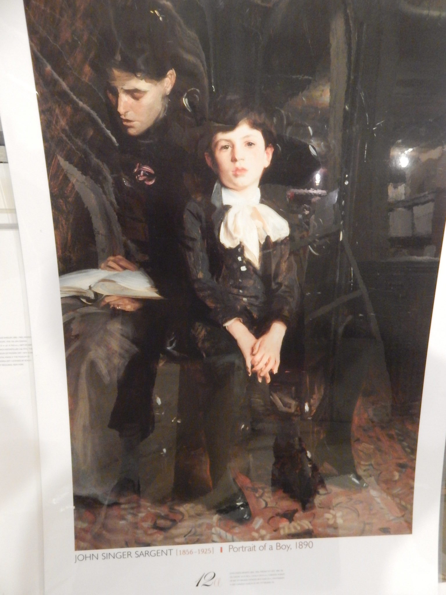 Poster of John Singer Sargent's oil painting "Portrait of a Boy, 1890"