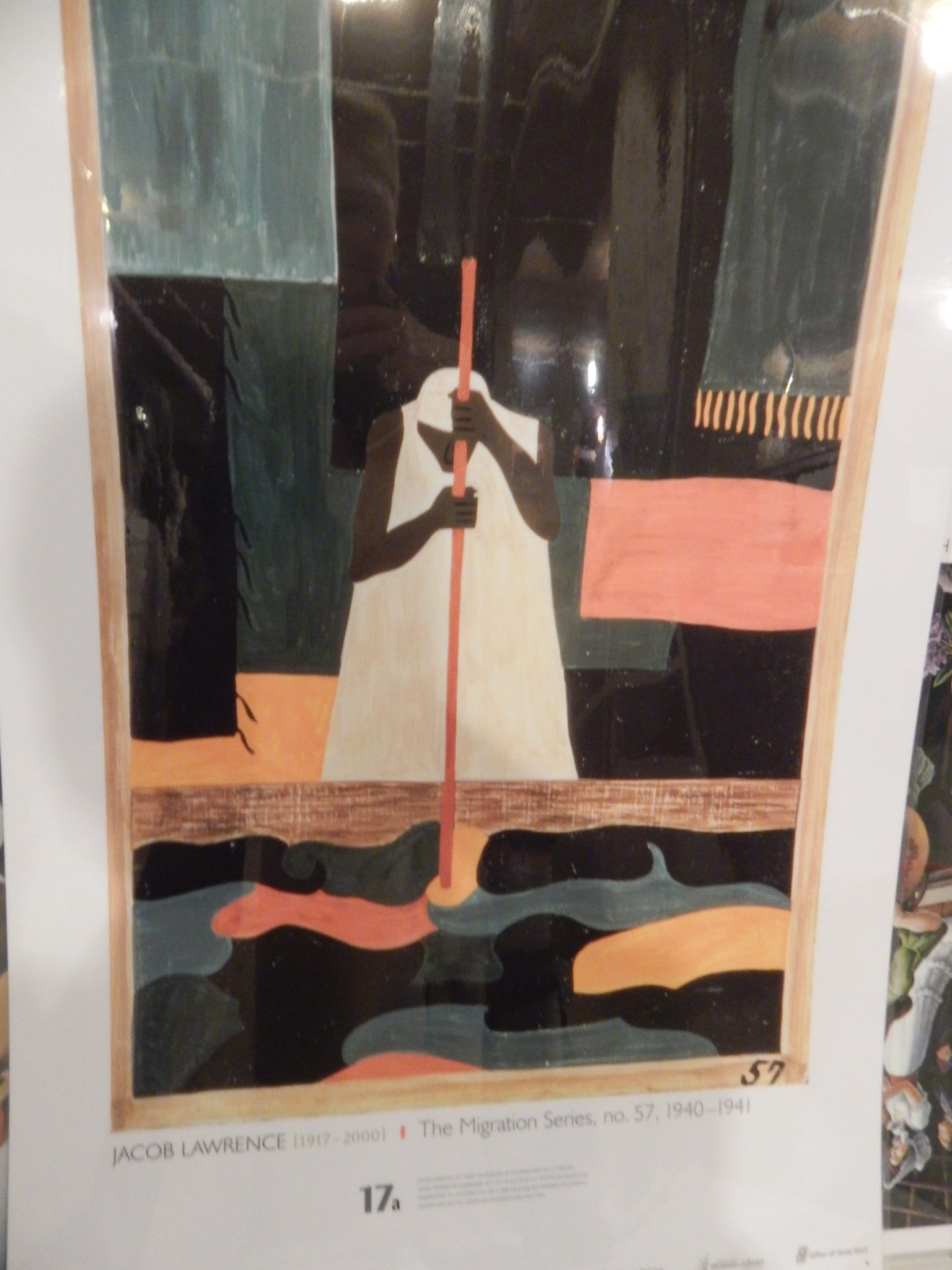 poster of Jacob Lawrence's oil painting "The Migration Series,