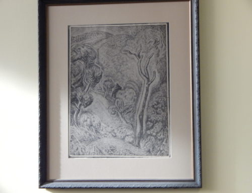 “Upright Landscape” – framed 1926 Wanda Gag lithograph