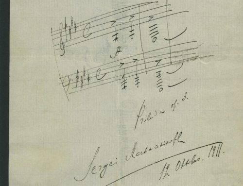 Autographed Sketch – Sketch of Musical Score of Sergei Rachmaninov, Russian Pianist and Composer